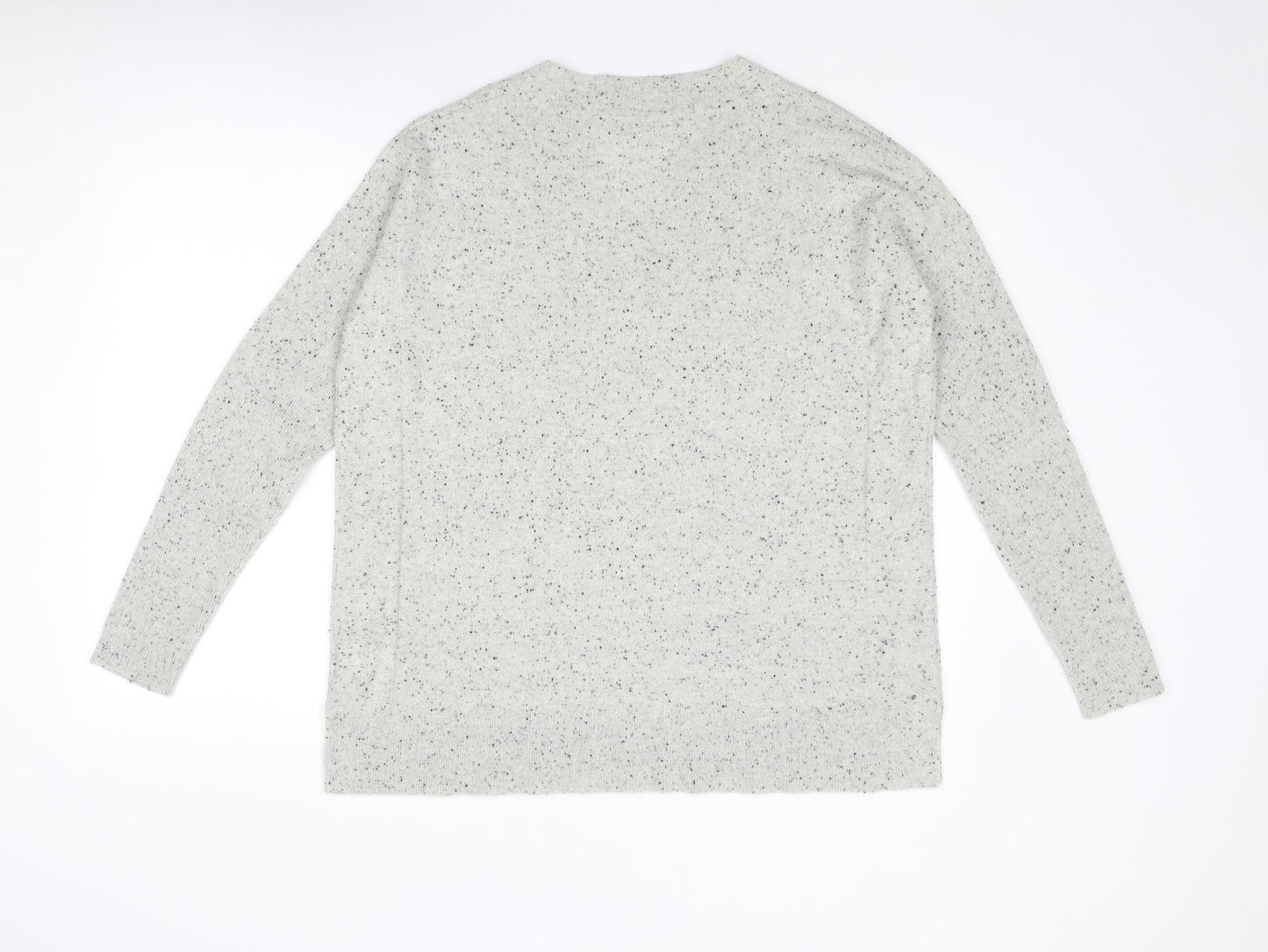 Boss Womens Beige V-Neck Cashmere Pullover Jumper Size L