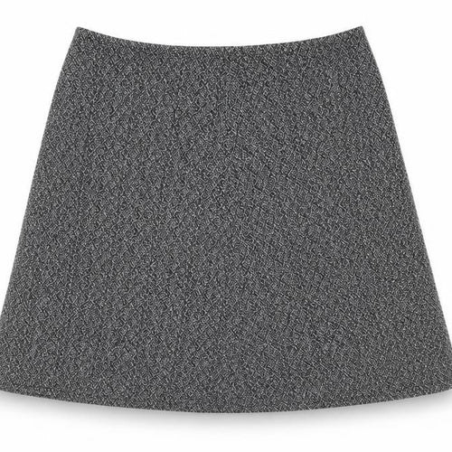 Pure & Natural Womens Black Geometric Polyester A-Line Skirt Size 36 in