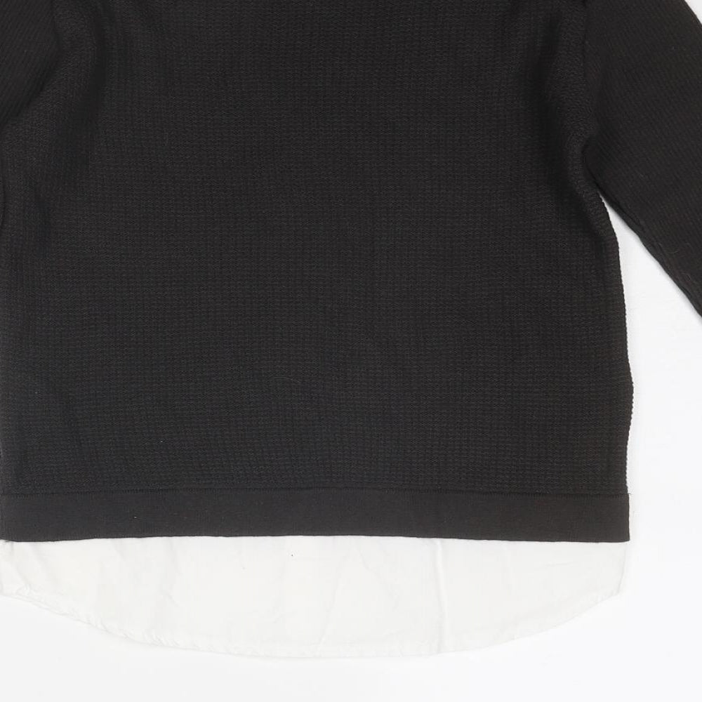River Island Boys Grey Round Neck Cotton Pullover Jumper Size 3-4 Years Pullover