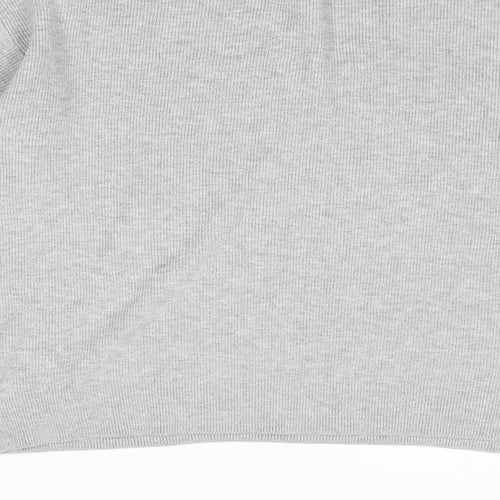 Marks and Spencer Womens Grey V-Neck Viscose Pullover Jumper Size XL