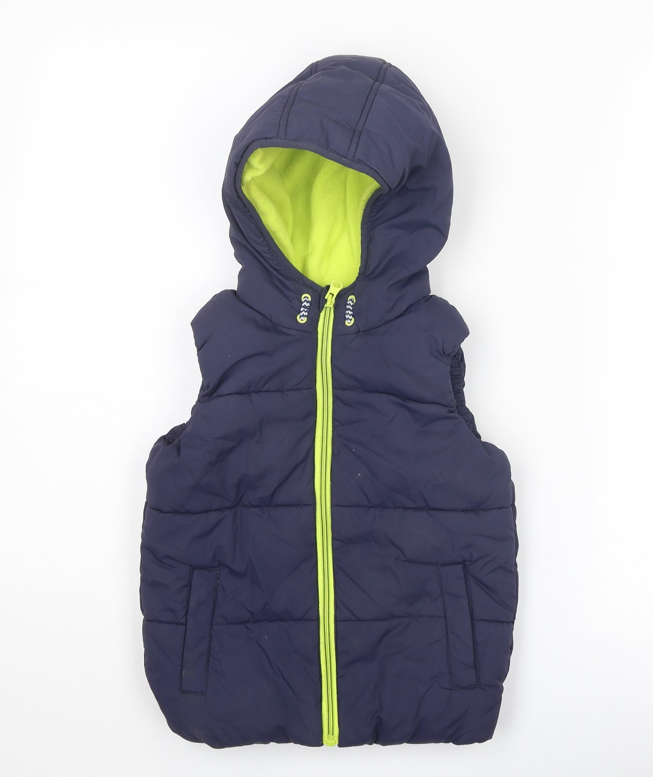 Marks and Spencer Boys Blue Gilet Jacket Size 5-6 Years Zip