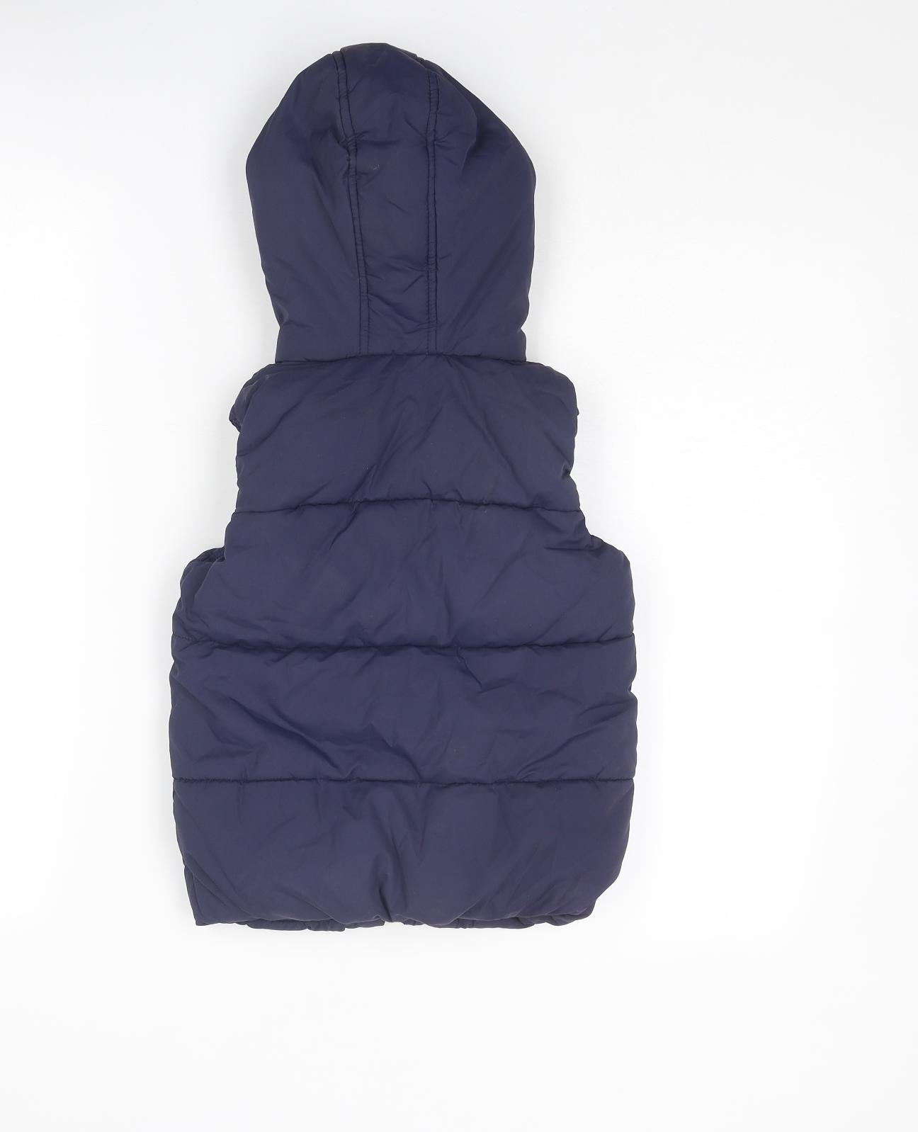 Marks and Spencer Boys Blue Gilet Jacket Size 5-6 Years Zip