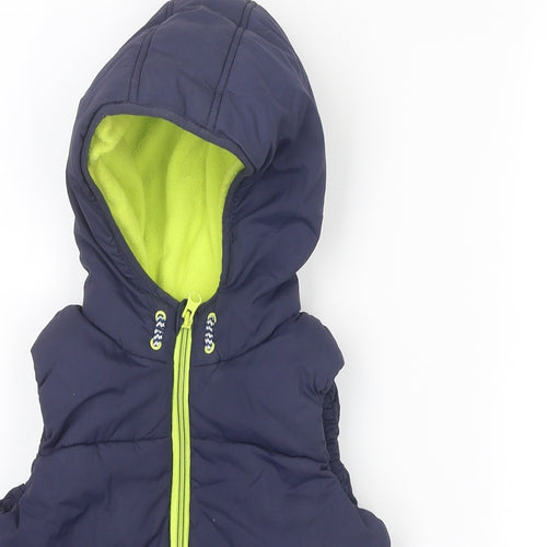 Marks and Spencer Boys Blue Gilet Jacket Size 5-6 Years Zip