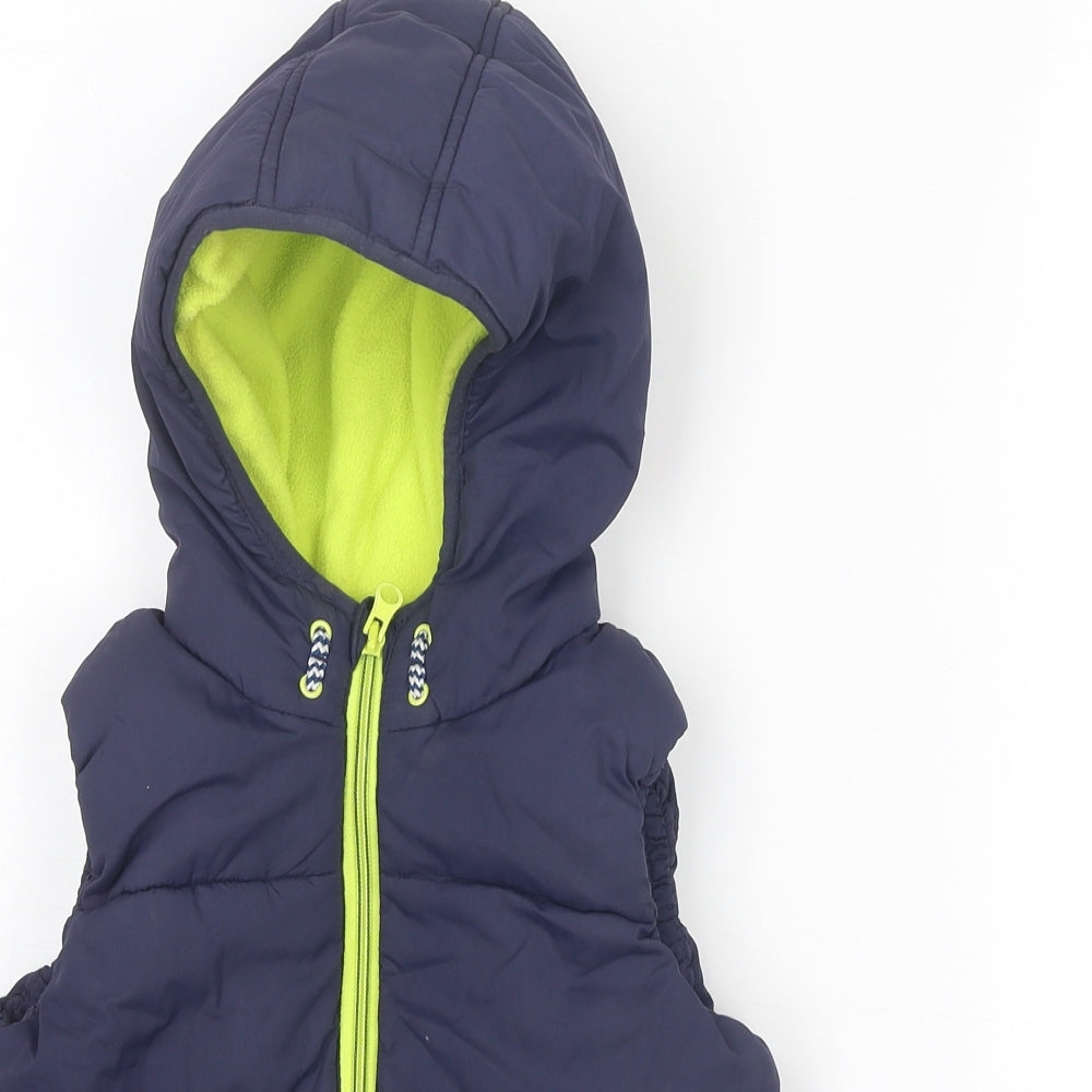 Marks and Spencer Boys Blue Gilet Jacket Size 5-6 Years Zip