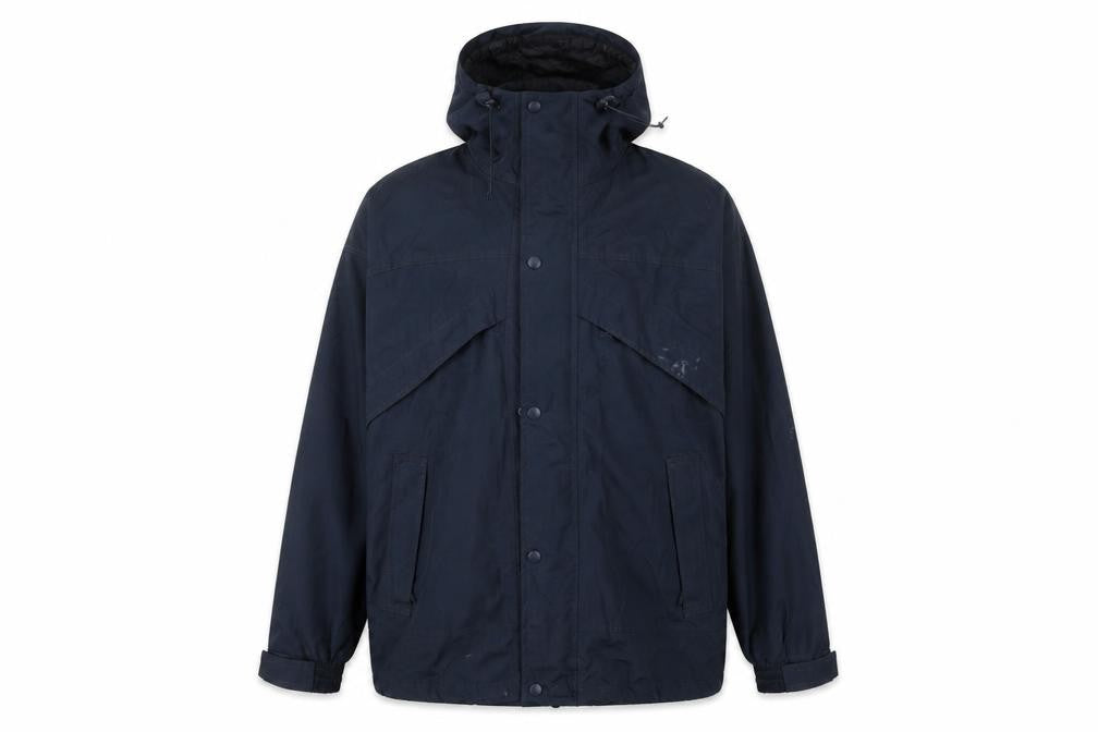 Front view of Result men’s blue jacket, size XS, zip - hooded
