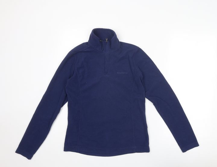 brasher Womens Blue Polyester Pullover Sweatshirt Size 10 Zip