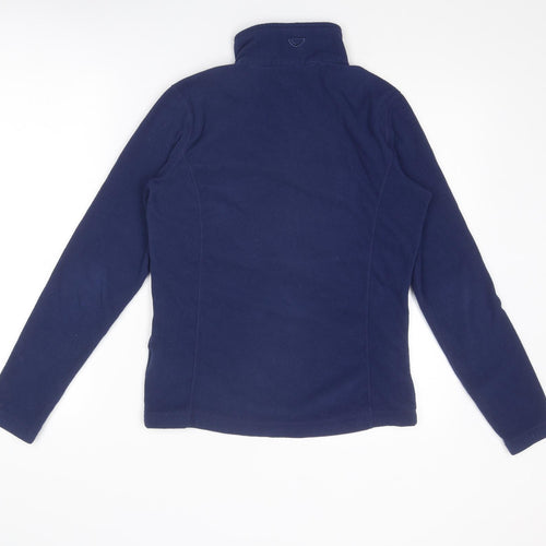 brasher Womens Blue Polyester Pullover Sweatshirt Size 10 Zip