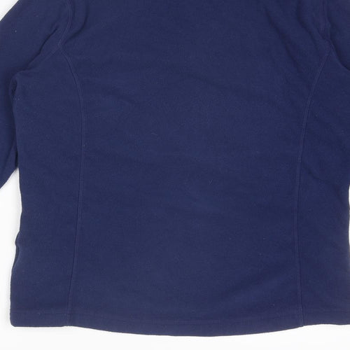brasher Womens Blue Polyester Pullover Sweatshirt Size 10 Zip