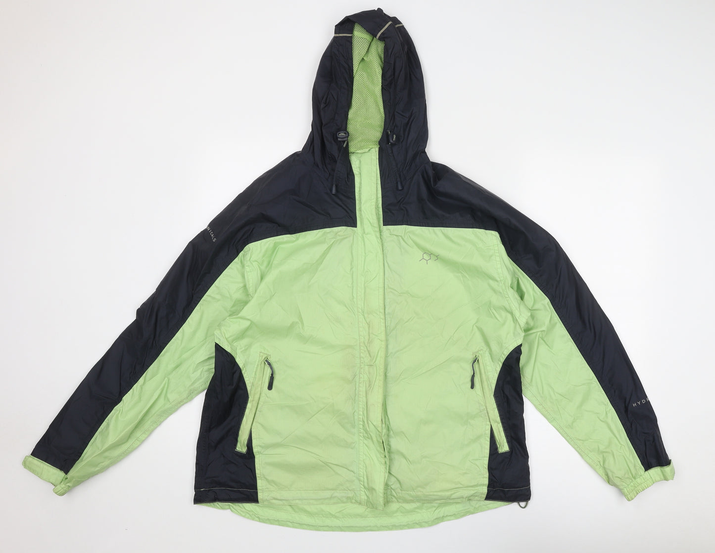 Technicals Womens Green Windbreaker Jacket Size 16 Zip