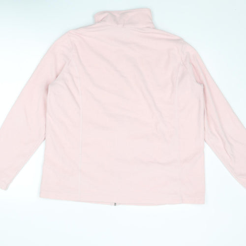 Lands' End Womens Pink Jacket Size L Zip