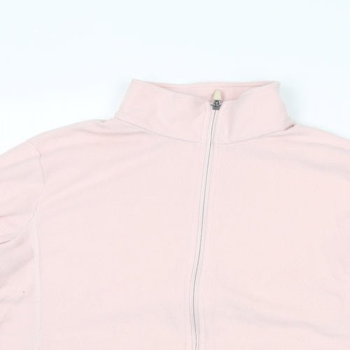 Lands' End Womens Pink Jacket Size L Zip
