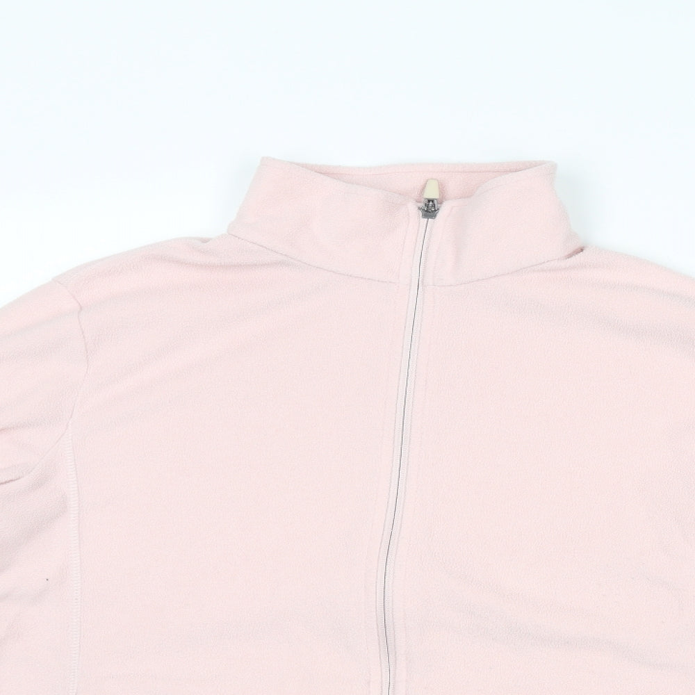 Lands' End Womens Pink Jacket Size L Zip