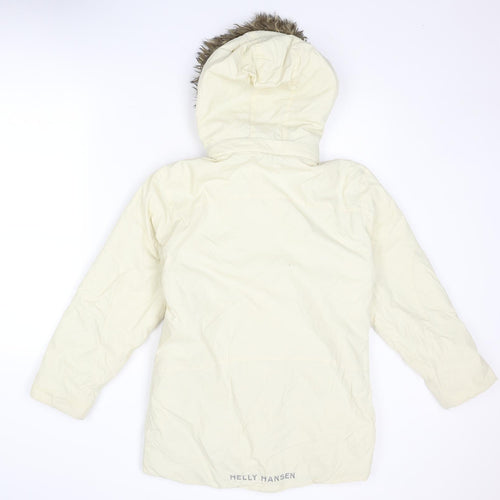 Helly Hansen Girls Ivory Windbreaker Jacket Size 12 Years Zip