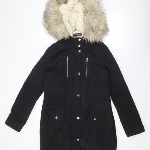 Miss Selfridge Womens Black Jacket Size 12 Zip
