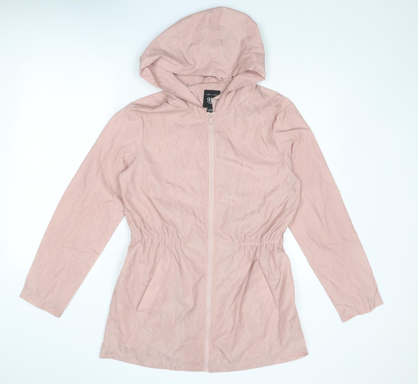 New Look Girls Pink Basic Coat Coat Size 14-15 Years Zip