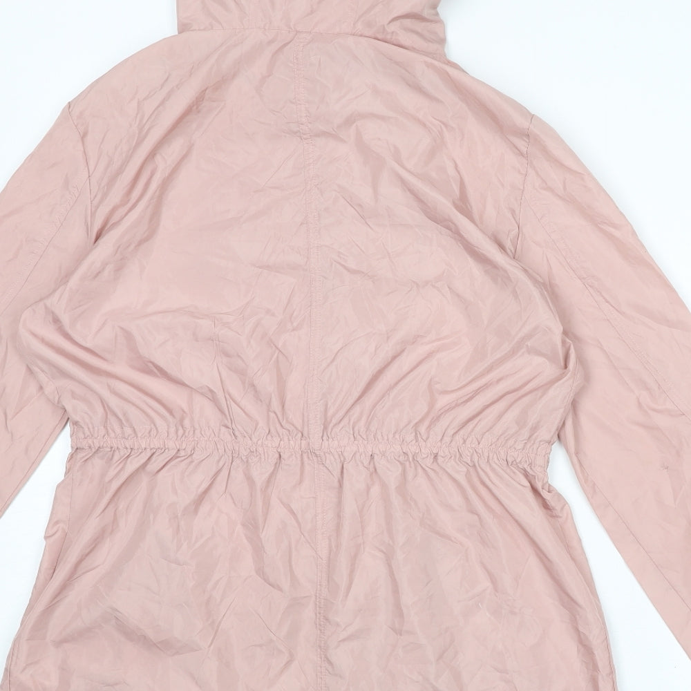 New Look Girls Pink Basic Coat Coat Size 14-15 Years Zip