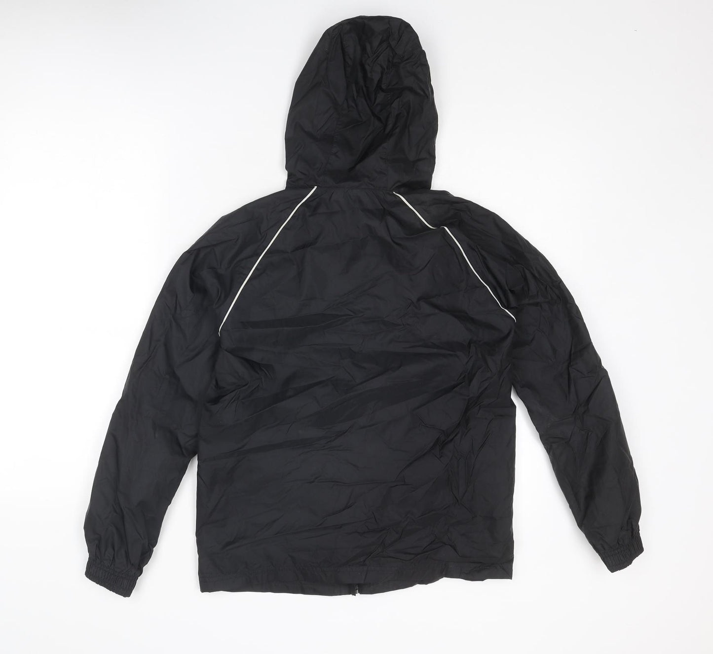 adidas Boys Black Jacket Size 11-12 Years Zip