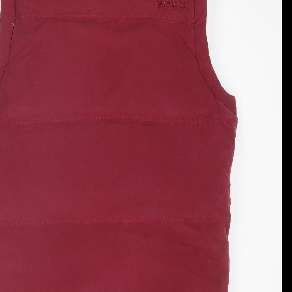 Superdry Mens Red Gilet Jacket Size XL Zip
