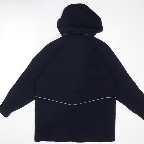 David Barry Womens Blue Jacket Size 16 Zip