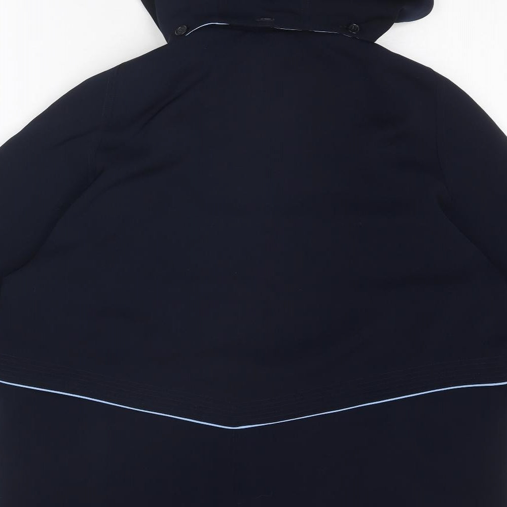 David Barry Womens Blue Jacket Size 16 Zip