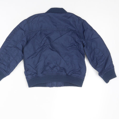RJR.John Rocha Boys Blue Bomber Jacket Jacket Size 3-4 Years Zip