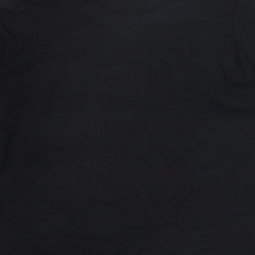 élite Womens Black Round Neck Geometric Viscose Pullover Jumper Size S - Size S-M