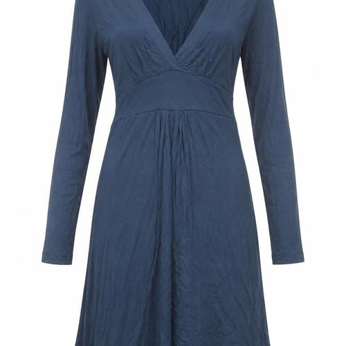 La Redoute Womens Black Viscose Jumper Dress Size 8 V-Neck Pullover - Size 8-10