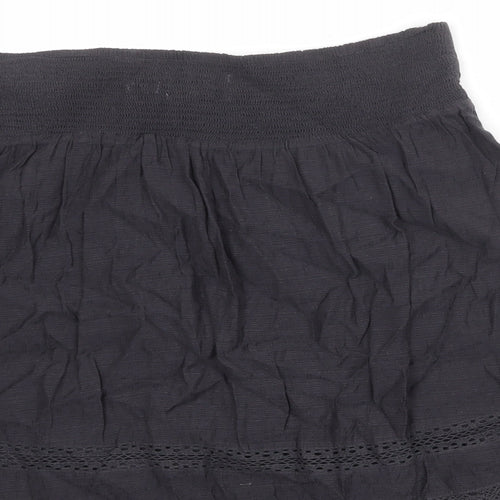 Fat Face Womens Grey Cotton Skater Skirt Size 12