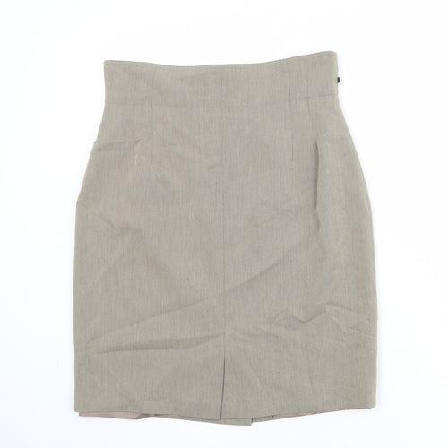 Cartoon Womens Beige Viscose A-Line Skirt Size 14 Zip