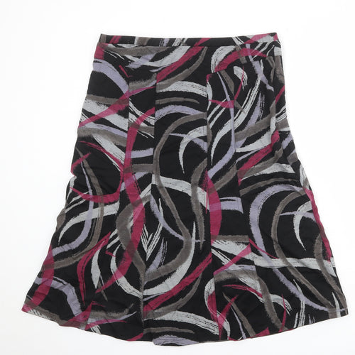 Oscar B Womens Multicoloured Geometric Polyester Swing Skirt Size 16