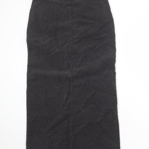 Blue Willi's Womens Grey Polyester A-Line Skirt Size 10 Zip