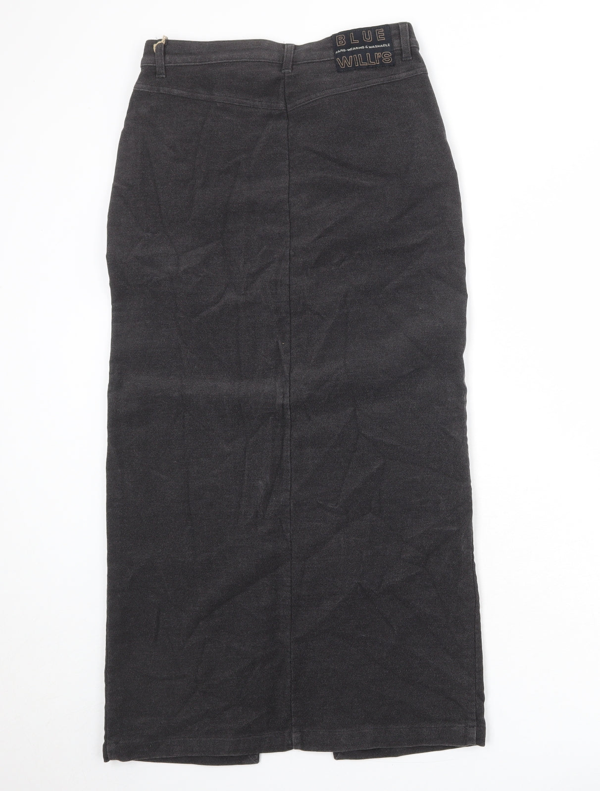 Blue Willi's Womens Grey Polyester A-Line Skirt Size 10 Zip