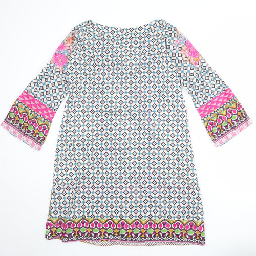 Khaadi Womens Multicoloured Floral Cotton A-Line Size 10 Round Neck Pullover