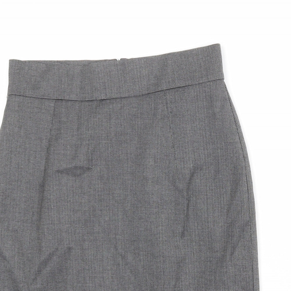 H&M Womens Blue Polyester Straight & Pencil Skirt Size 10 Zip