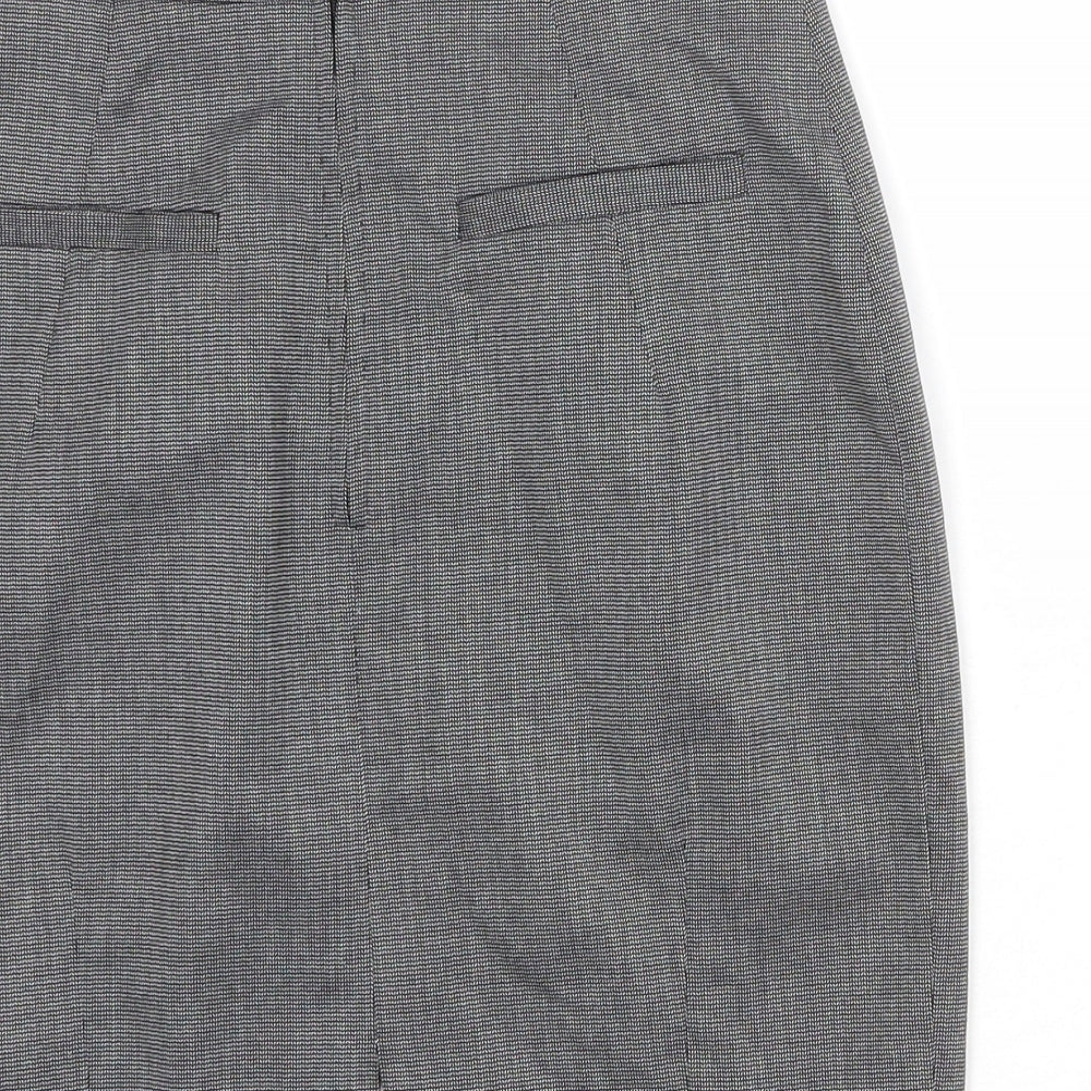 H&M Womens Blue Polyester Straight & Pencil Skirt Size 10 Zip