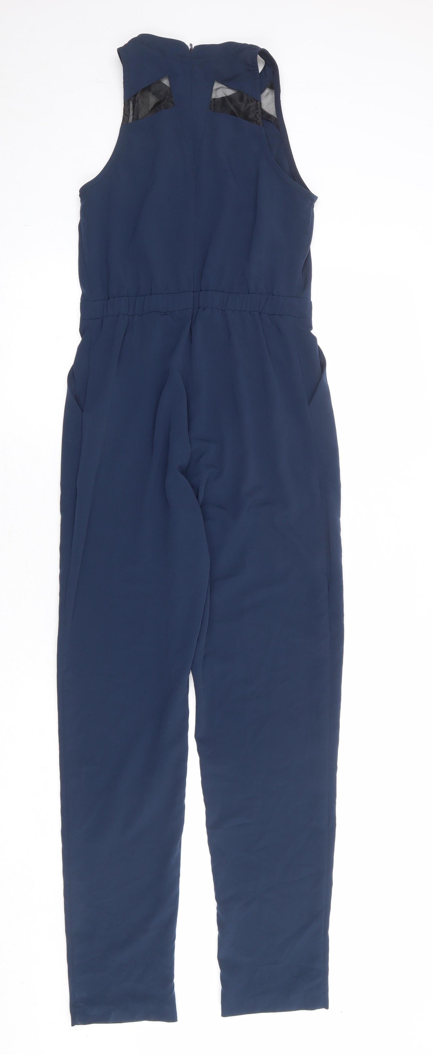 River Island Womens Blue Polyester Jumpsuit One-Piece Size 8 Zip