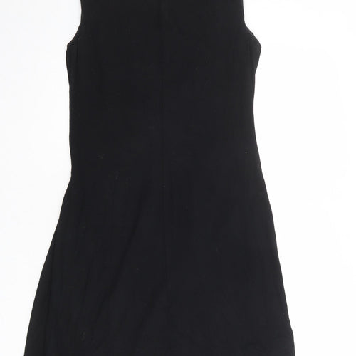 Roman Womens Black Viscose Shift Size 14 Round Neck Pullover