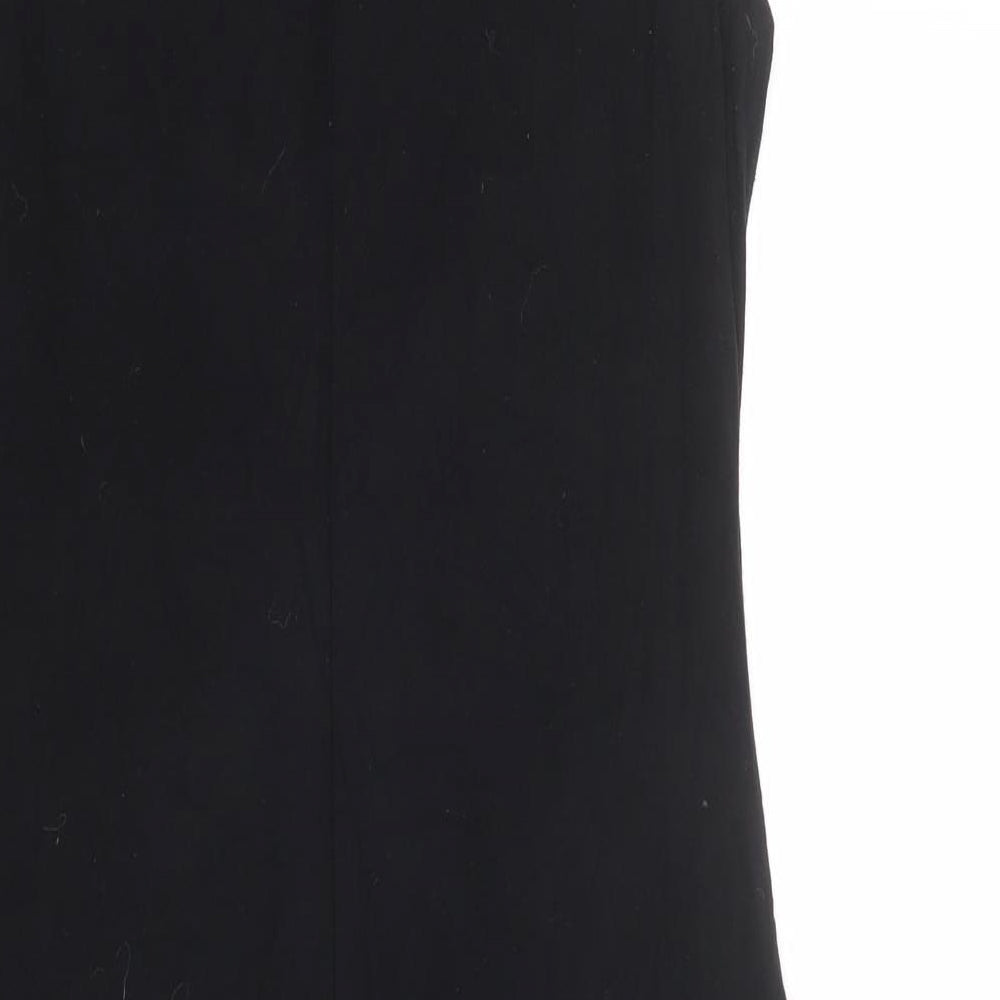 Roman Womens Black Viscose Shift Size 14 Round Neck Pullover