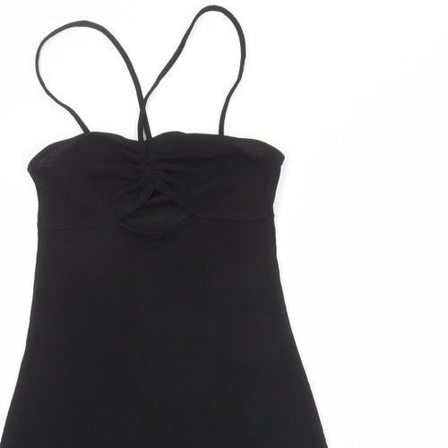 Divided by H&M Womens Black Polyester A-Line Size S Round Neck Pullover