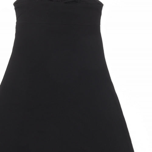 Divided by H&M Womens Black Polyester A-Line Size S Round Neck Pullover
