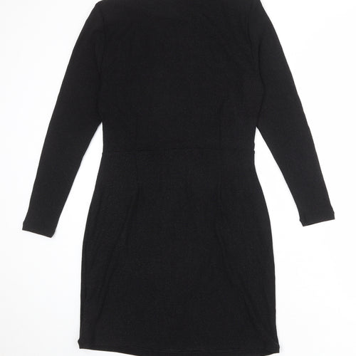 Marks and Spencer Womens Black Polyamide Shift Size 12 Round Neck Pullover