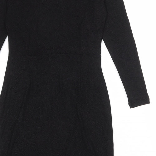 Marks and Spencer Womens Black Polyamide Shift Size 12 Round Neck Pullover