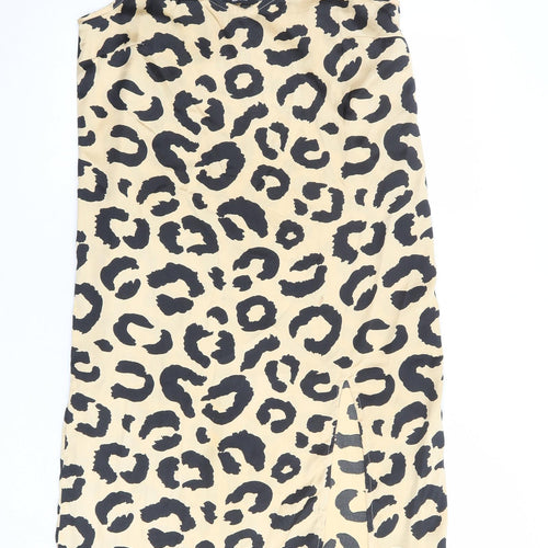 Heartbreak Womens Beige Geometric Polyester Tank Dress Size 10 V-Neck Pullover