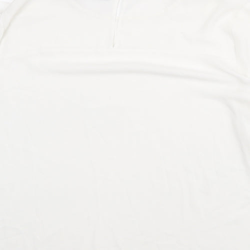 Marks and Spencer Womens White Polyester Basic Blouse Size 16 Round Neck