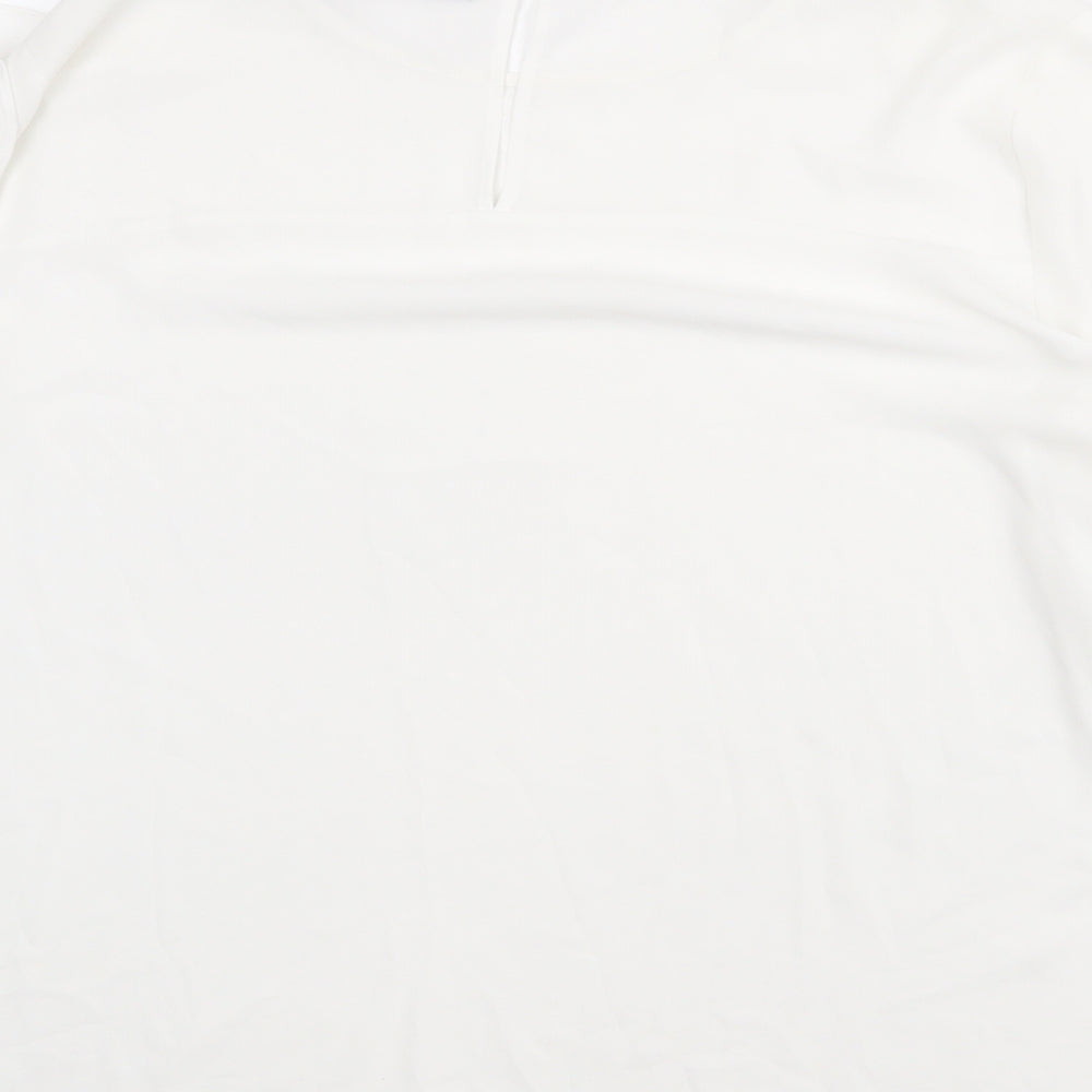 Marks and Spencer Womens White Polyester Basic Blouse Size 16 Round Neck