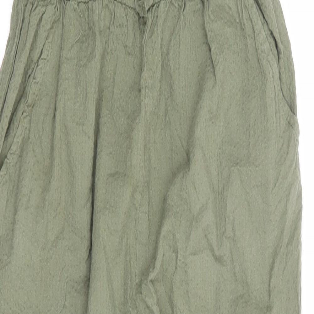 H&M Girls Green 100% Cotton Jumpsuit One-Piece Size 9-10 Years Pullover
