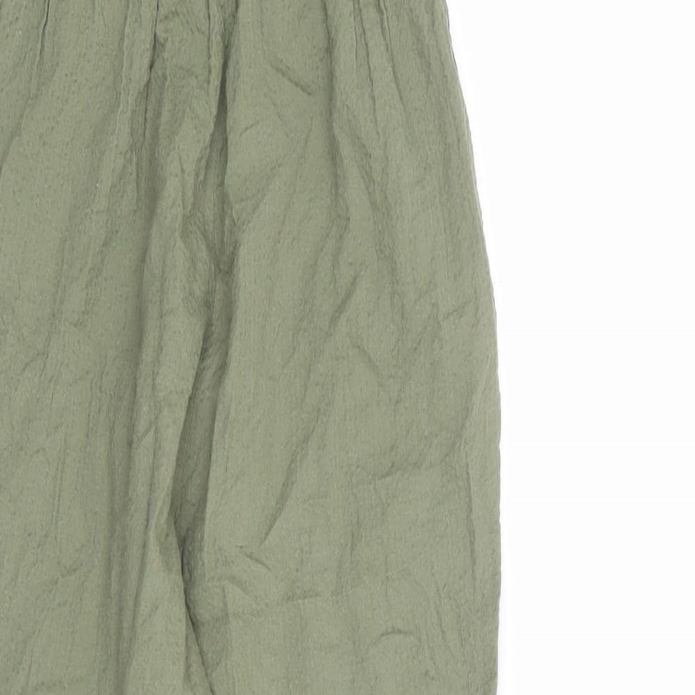 H&M Girls Green 100% Cotton Jumpsuit One-Piece Size 9-10 Years Pullover