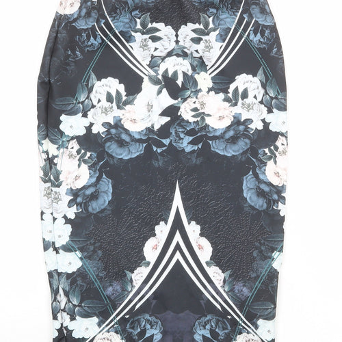 Miss Selfridge Womens Multicoloured Floral Polyester Straight & Pencil Skirt Size 6