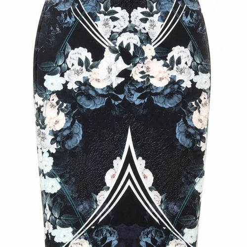 Miss Selfridge Womens Multicoloured Floral Polyester Straight & Pencil Skirt Size 6