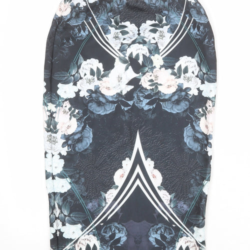 Miss Selfridge Womens Multicoloured Floral Polyester Straight & Pencil Skirt Size 6